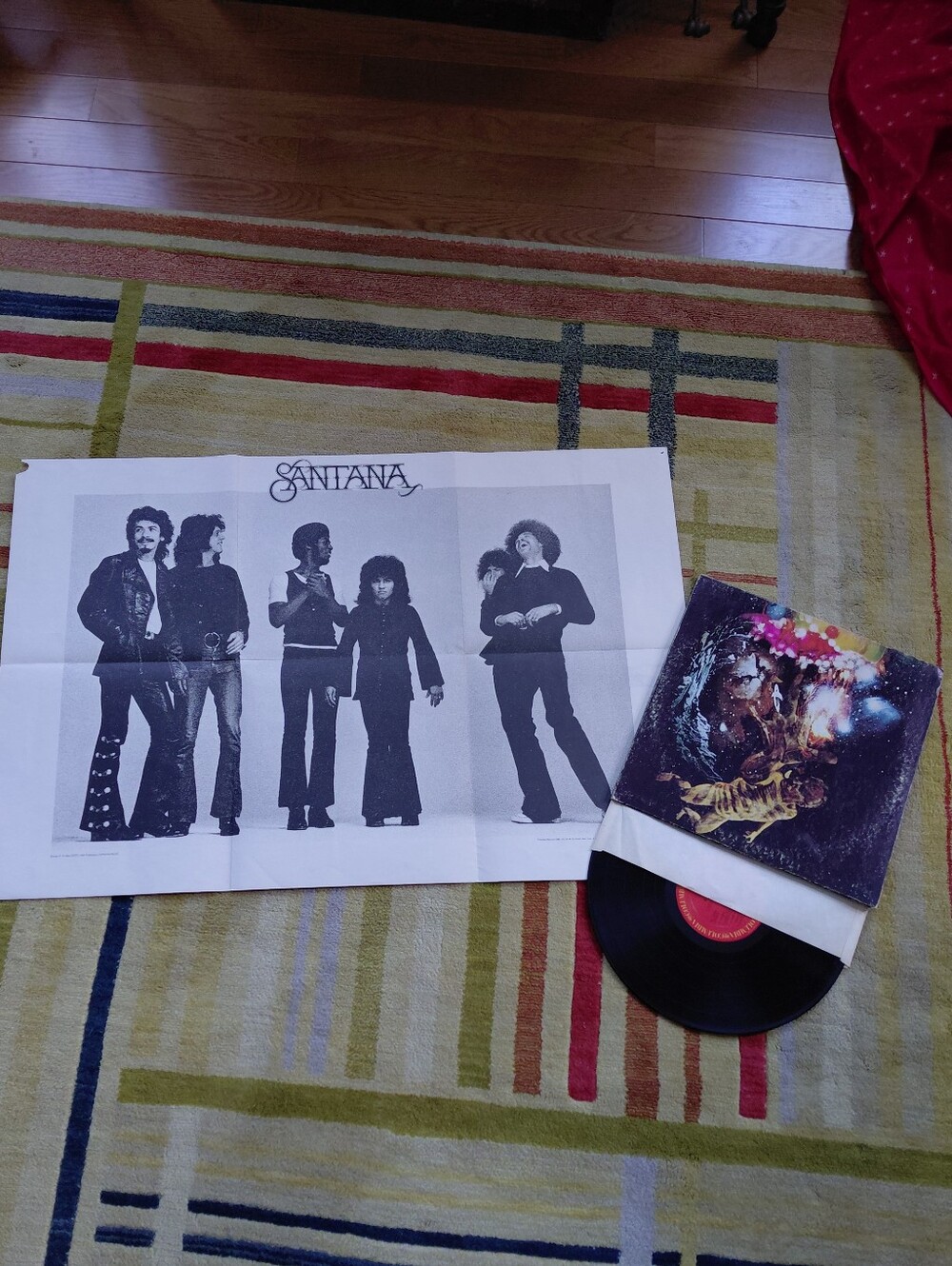 Vintage 1971 Santana III Self Titled record album & promotional band poster